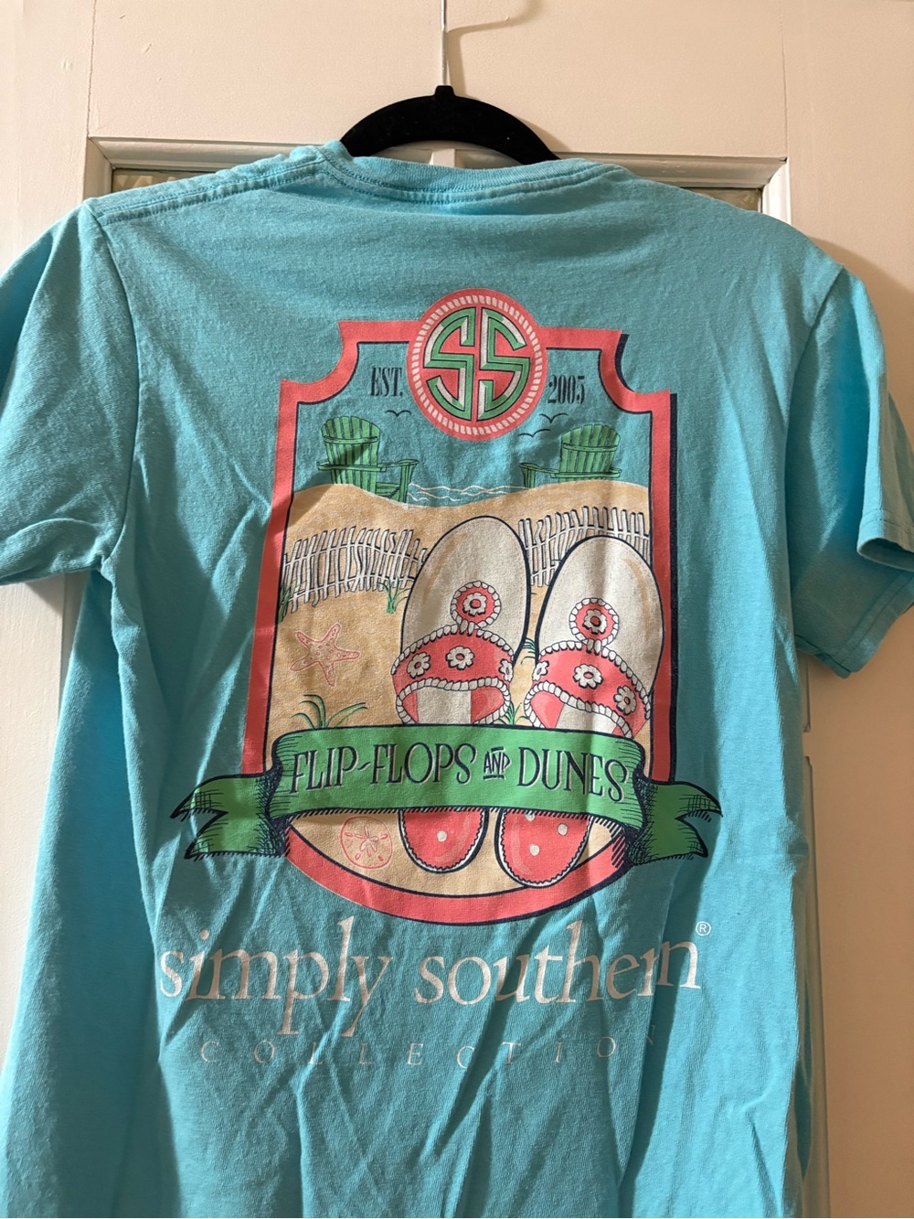 Simply Southern Turquoise Flip-Flops Graphic Tee
